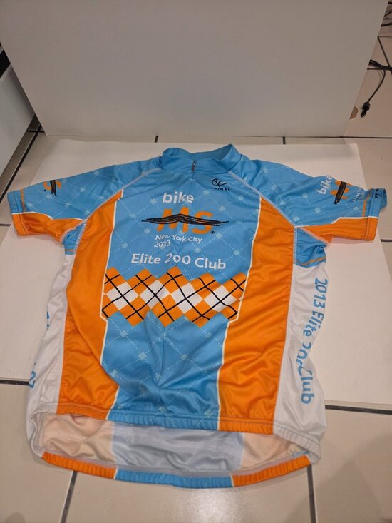 primal Other - Primal Brand Cycling Jersey Men's Size L Fight MS NYC 2013 Elite 200 Club 3/4zip